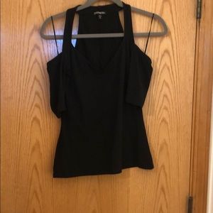 Express off the shoulder black shirt. NWOT!